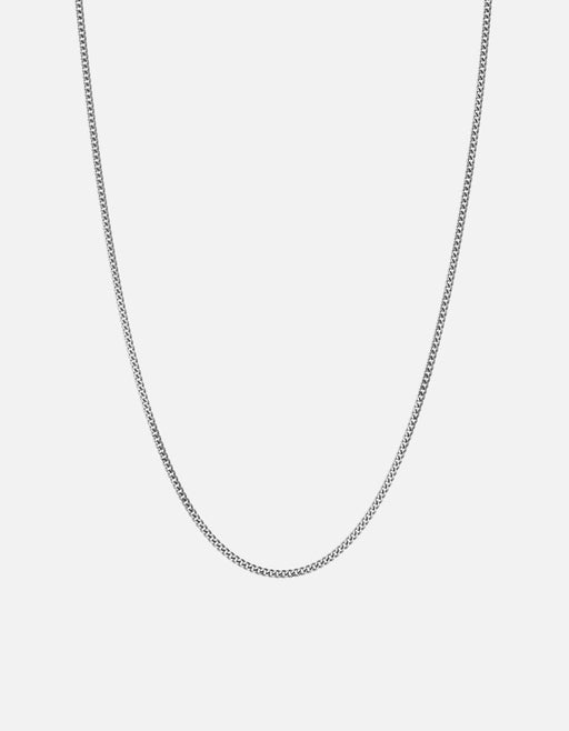 Miansai Necklaces 2mm Mini Annex Chain Necklace, Sterling Silver Polished Silver / 24 in.
