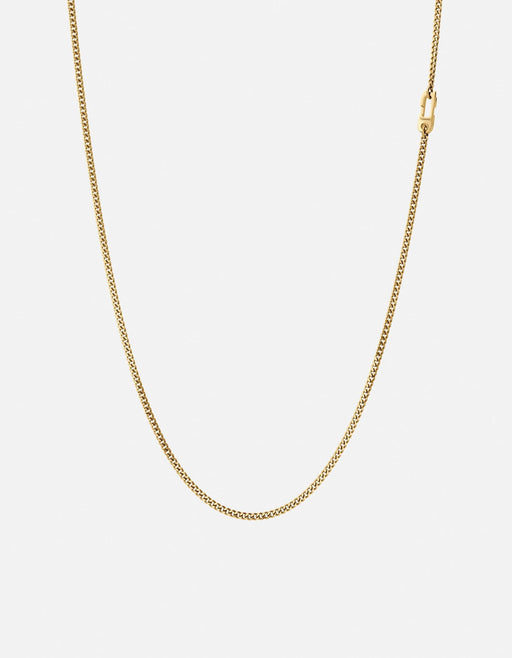 Miansai Necklaces 2mm Mini Annex Chain Necklace, Gold Vermeil Polished Gold / 24in.