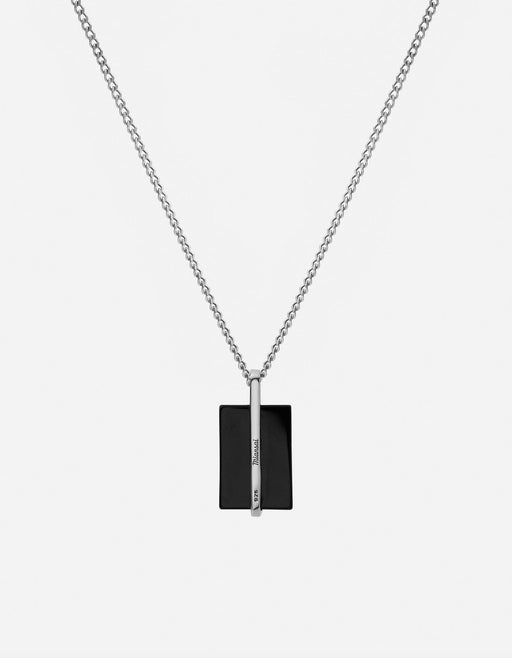 Miansai Necklaces Wolf Onyx Pendant Necklace, Sterling Silver Black / 24in.