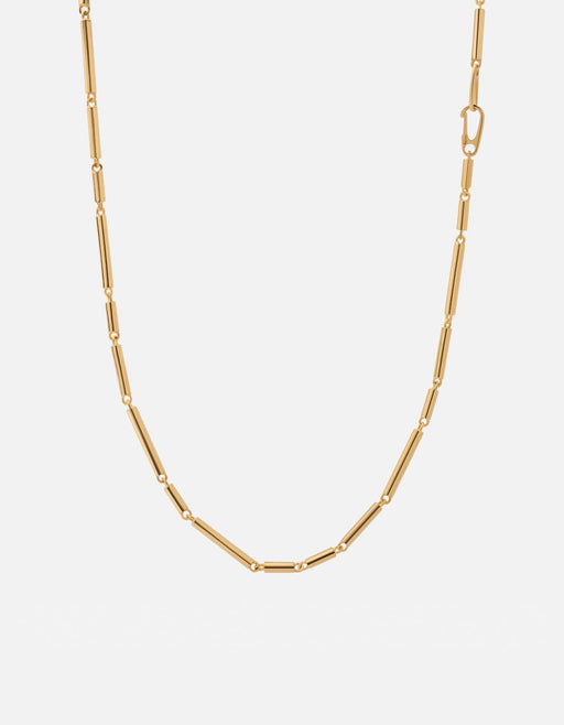 Miansai Shine Chain Necklace in gold vermeil with elongated bar links small round connectors and a visible clasp