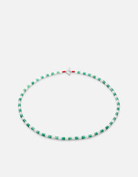 Miansai Necklaces Kai Agate Choker, Sterling Silver / Green Green / 15in.