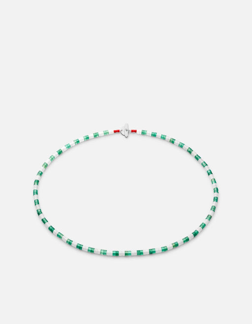 Miansai Necklaces Kai Agate Choker, Sterling Silver / Green Green / 15in.