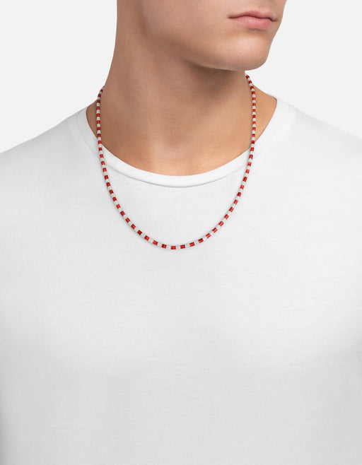 Miansai Necklaces Kai Carnelian Necklace, Sterling Silver Red/White / 23.5 in.