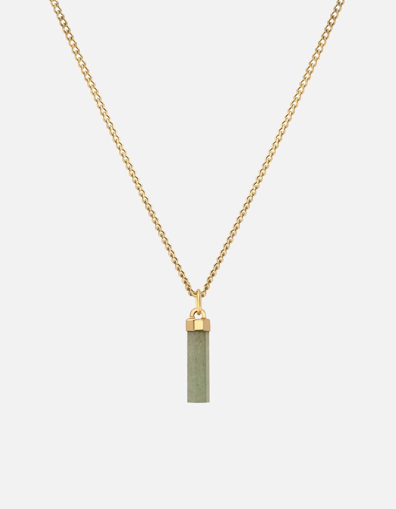 Zenergy Gems Natural Green Aventurine Pendant - Charged Himalayan Crystal With Stainless Steel Chain