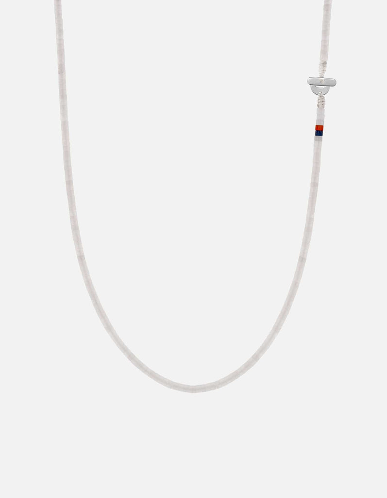 Miansai Necklaces Zane Moonstone Necklace, Sterling Silver White / 22.5in.