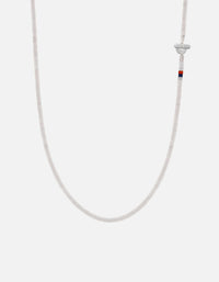 Miansai Necklaces Zane Moonstone Necklace, Sterling Silver White / 22.5in.