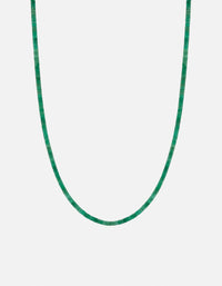 Miansai Necklaces Zane Agate Necklace, Sterling Silver Green / 22.5in.