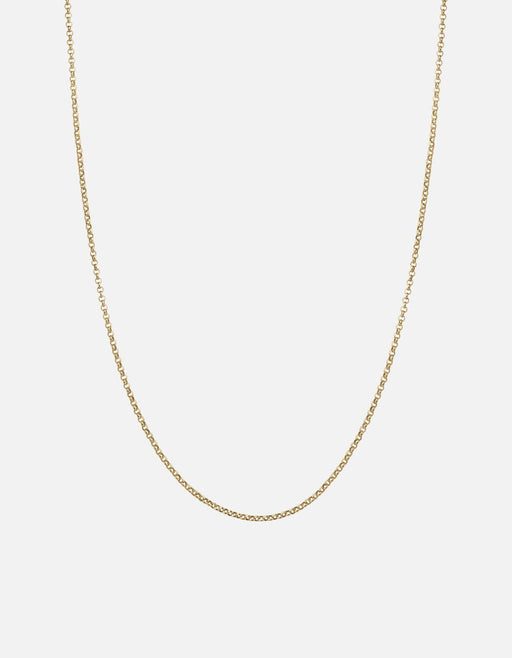 Miansai Necklaces 1.3mm Rolo Chain Necklace, Gold Vermeil Polished Gold / 16in.-18in.