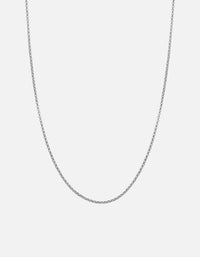 Miansai Necklaces 1.3mm Rolo Chain Necklace, Sterling Silver Polished Silver / 16in.-18in.