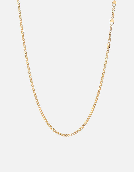 Miansai Necklaces 3mm Cuban Chain Necklace, Gold Polished Gold / 20-22 in.