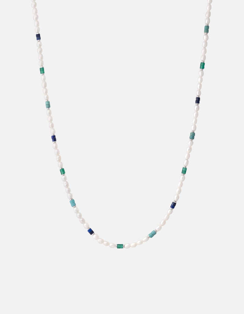 Miansai Necklaces Ravi Pearl Necklace, Sterling Silver Multi / 21 in.