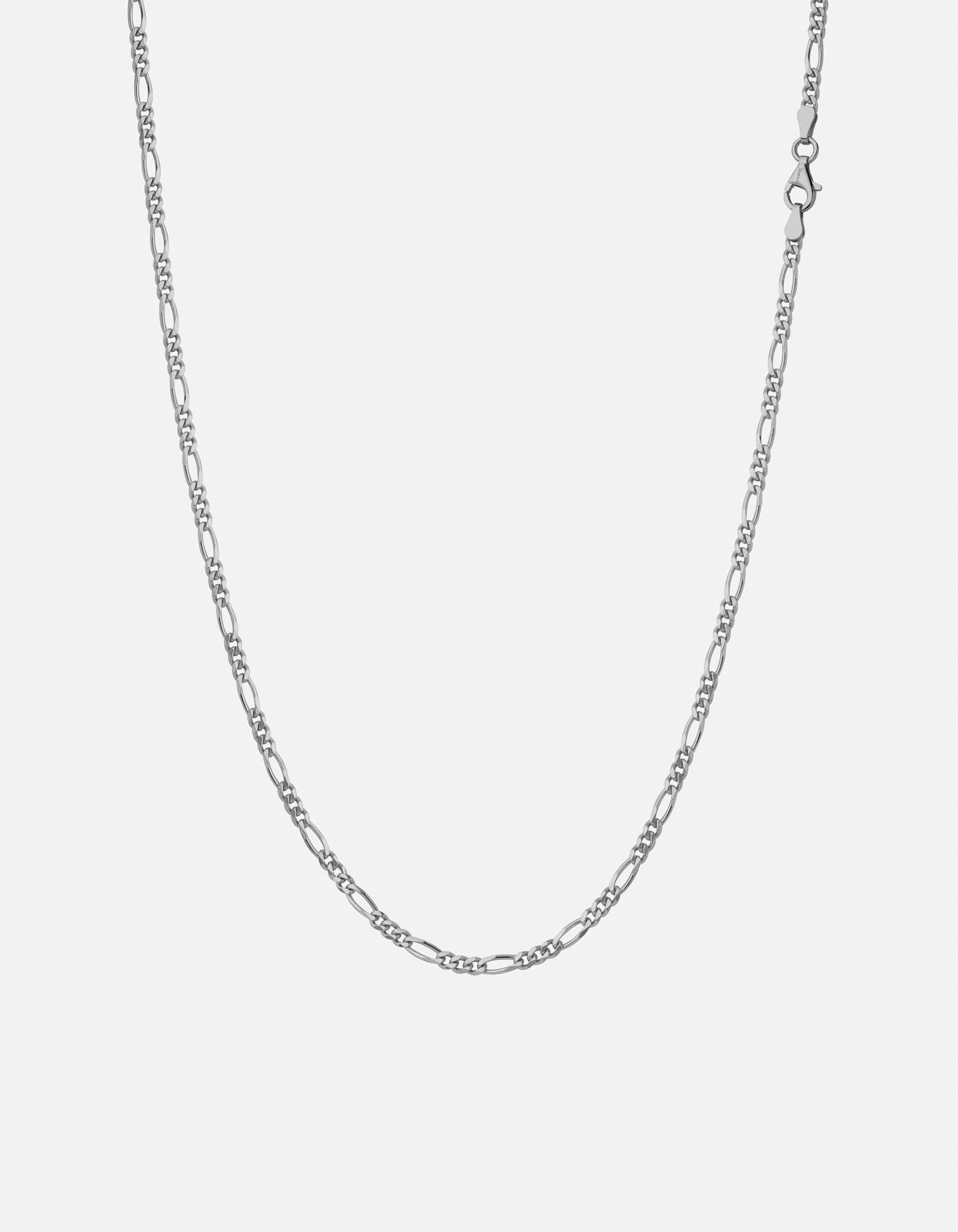 3mm Figaro Chain Necklace, Sterling Silver | Men's Necklaces | Miansai
