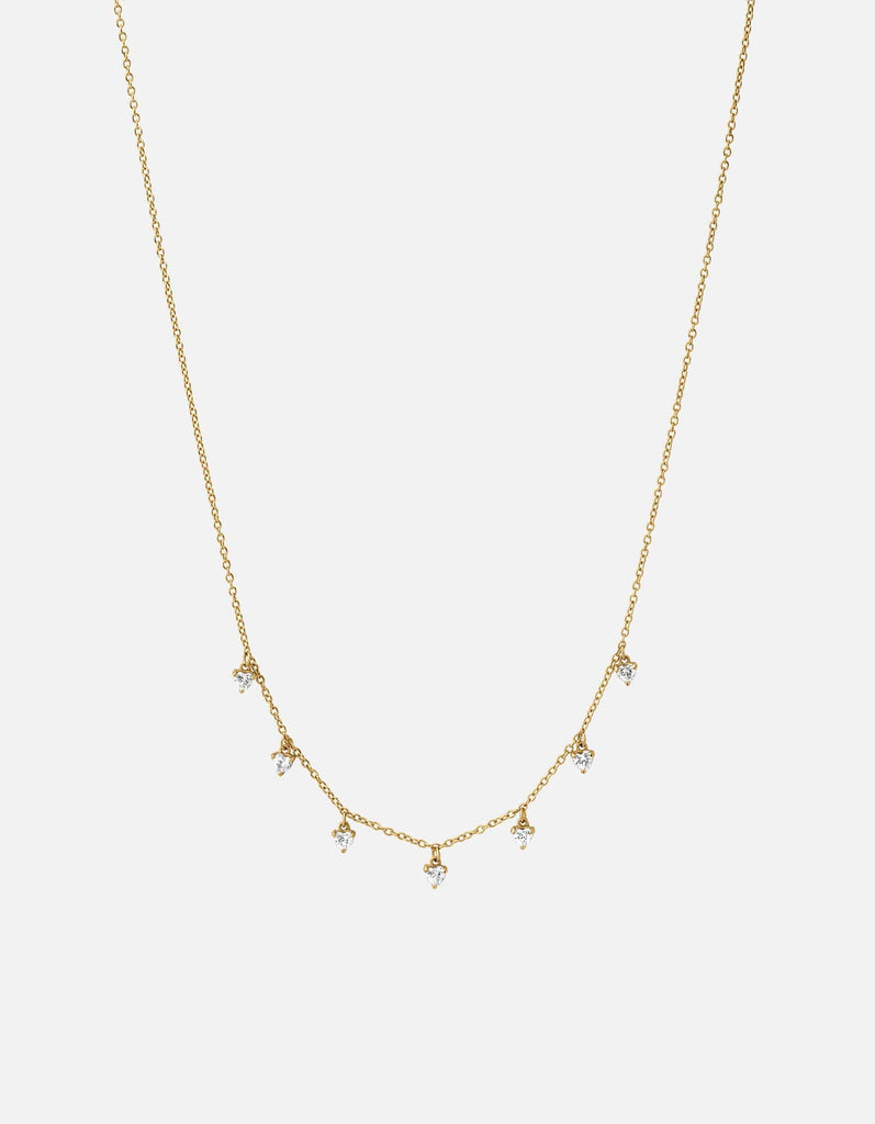 Miansai Necklaces Adora Heart Choker, Gold Vermeil/Sapphire Polished Gold/Sapphire / 15in.- 17in.