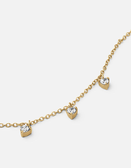 Miansai Necklaces Adora Heart Choker, Gold Vermeil/Sapphire Polished Gold/Sapphire / 15in.- 17in.