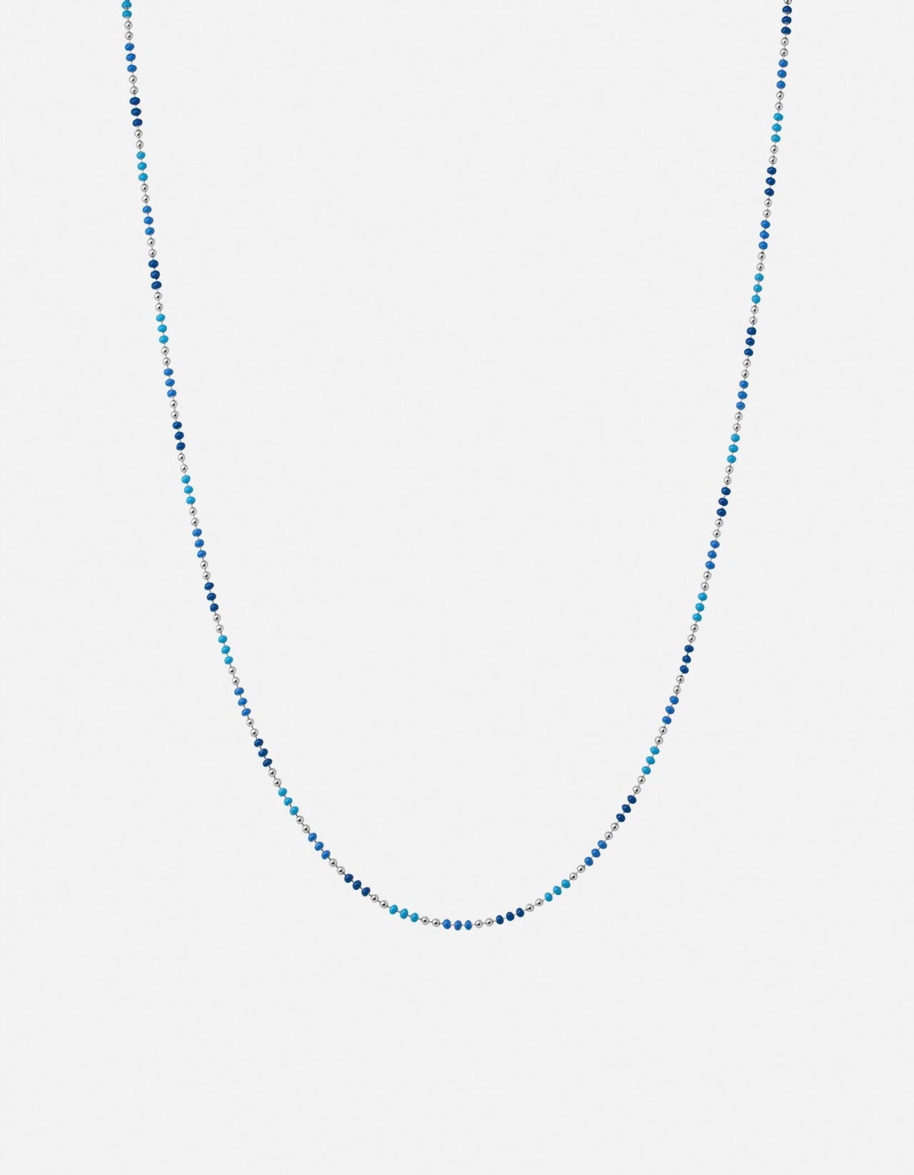 Orb 1.5mm Chain Necklace, Sterling Silver w/Enamel | Men's