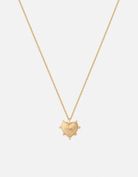Miansai Necklaces Eternal Love Heart Pendant Necklace, Gold Vermeil / Topaz White / 16-18in.