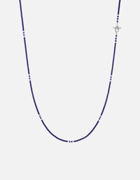 Miansai Necklaces Avi Necklace, Sterling Silver w/Heishi Beads Blue / 22in.