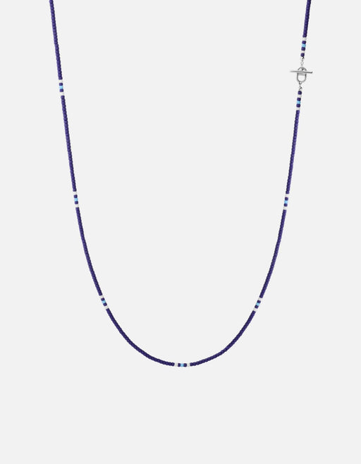 Miansai Necklaces Avi Necklace, Sterling Silver w/Heishi Beads Blue / 22in.