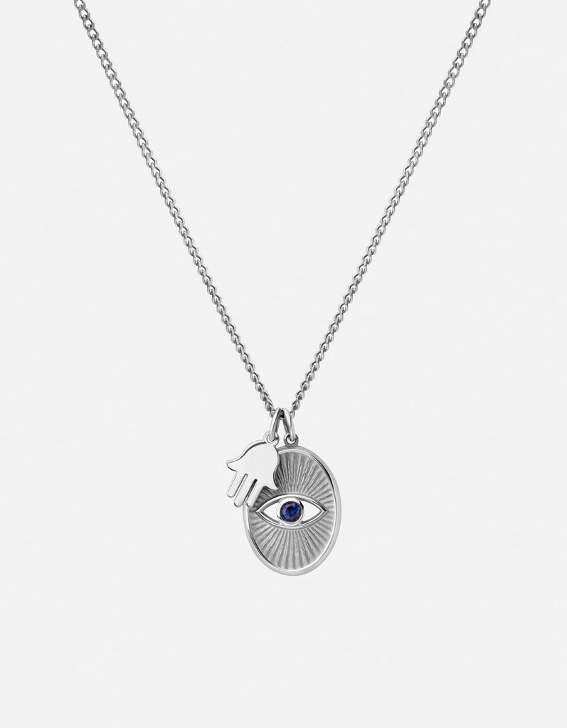 Third Eye Pendant Necklace, Sterling Silver