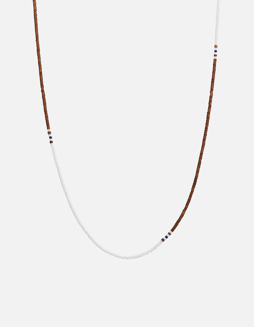 Miansai Necklaces Avi Bead Necklace, Sterling Silver / Amber/White Amber/White / 22in.