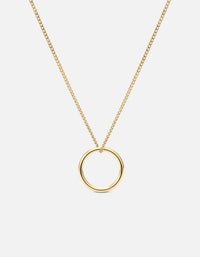 Miansai Necklaces Carolyn Ring Pendant Necklace, Gold Vermeil Polished Gold / 21in.