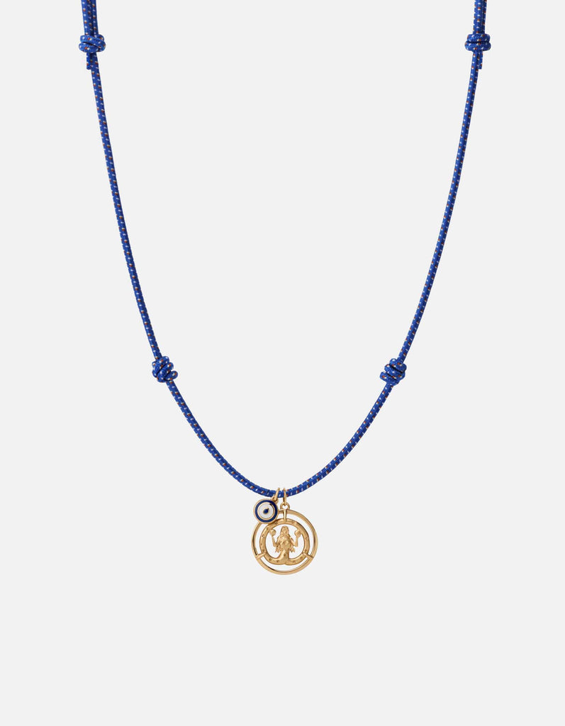 Miansai Necklaces Eternita Bungee Necklace, Gold Vermeil / Cobalt Blue Cobalt / O/S