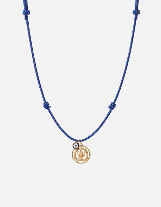 Miansai Necklaces Eternita Bungee Necklace, Gold Vermeil / Cobalt Blue Cobalt / O/S