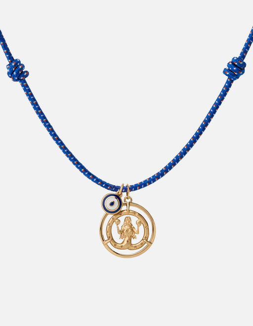 Miansai Necklaces Eternita Bungee Necklace, Gold Vermeil / Cobalt Blue Cobalt / O/S