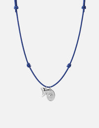Miansai Necklaces Shark Tooth Bungee Necklace, Sterling Silver / Cobalt Blue Cobalt / O/S
