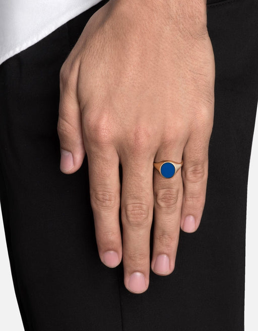 Miansai Rings Heritage Ring, Gold/Blue