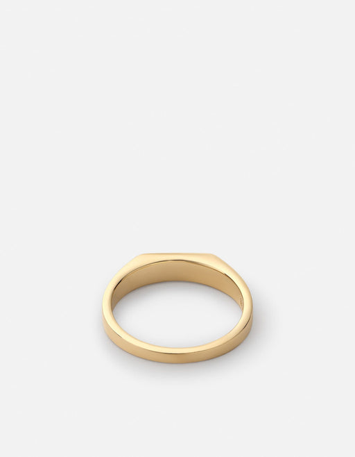 Miansai Rings Valor Quartz Signet Pinky Ring, Gold Vermeil