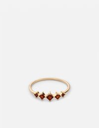 Miansai Rings Echo Garnet Ring, 14k Gold Red / 5