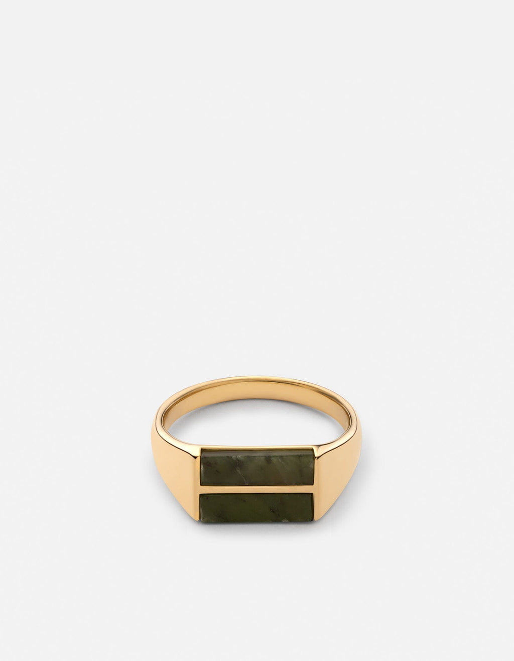 Miansai Rings Duo Jasper Ring, Gold Vermeil Green / 8