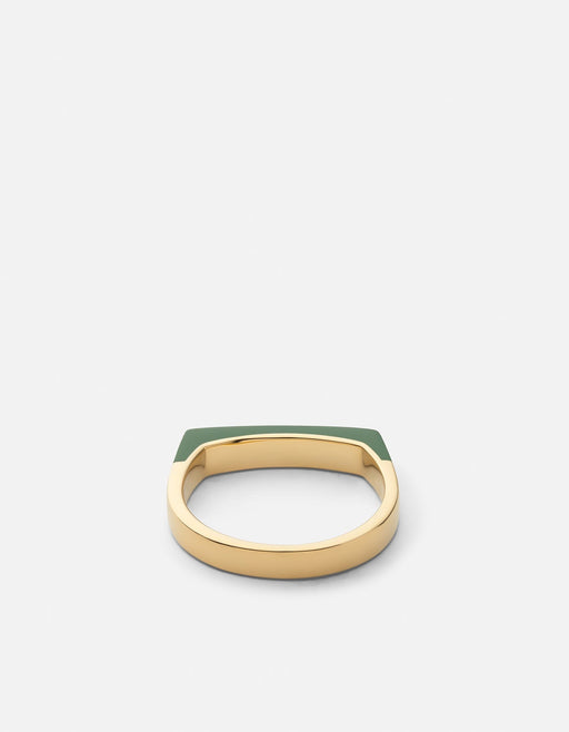 Miansai Rings Silas Ring, Gold Vermeil/Green