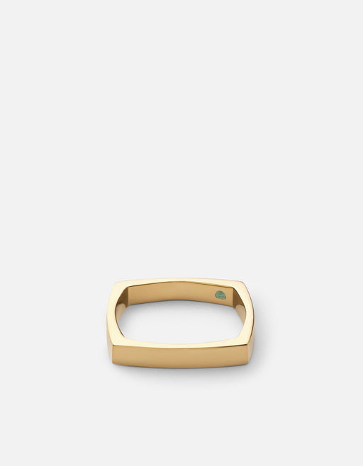 Miansai Rings Level Quartz Ring, Gold Vermeil