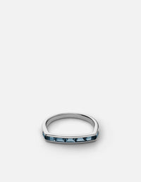 Miansai Rings Totem Topaz Ring, Sterling Silver Blue / 10