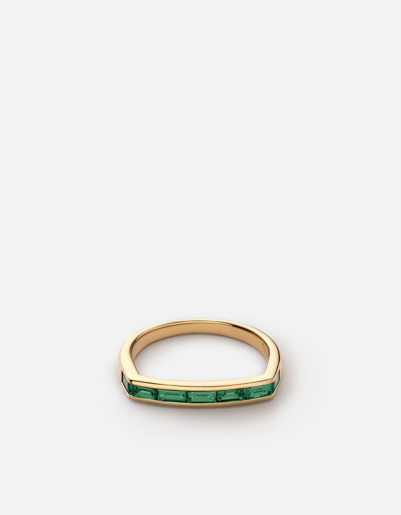 Miansai Rings Totem Agate Ring, Gold Vermeil
