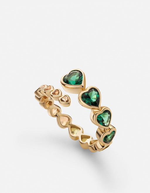 Miansai Rings Tali Multi Heart Ring, Gold Vermeil