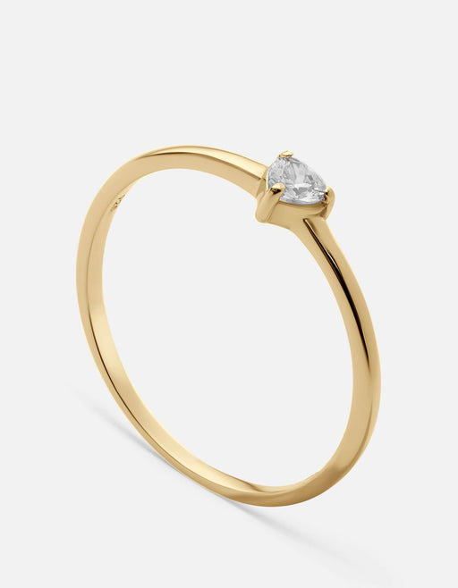 Miansai Rings Adora Heart Ring, Gold Vermeil/Sapphire