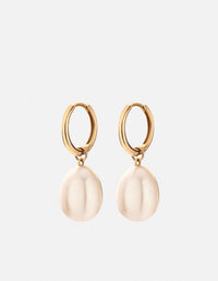 Miansai Earrings Hera Drop Pearl Earrings, 14k Gold Polished Yellow Gold w/Pearl