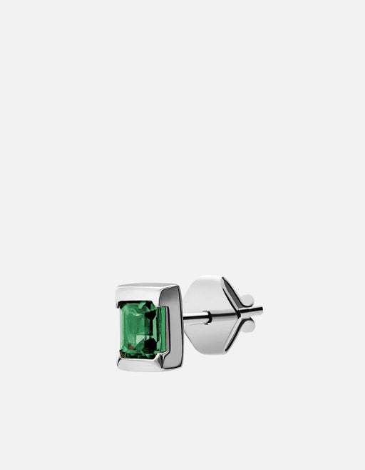 Miansai Earrings Valor Quartz Stud Earring, Sterling Silver Green / Single