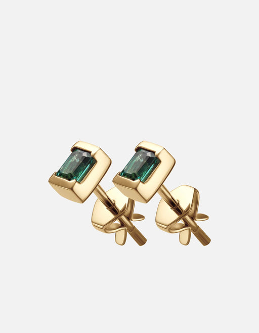 Miansai Earrings Valor Quartz Stud Earrings, 14k Gold Green / Pair