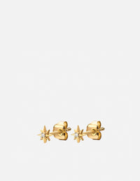 Miansai Earrings Nova Stud Earrings, 14k Gold Pavé Polished Gold w/ Pave / Pair
