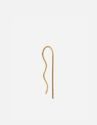 Miansai Earrings Curve Threader Earring, Gold Vermeil Polished Gold / Single