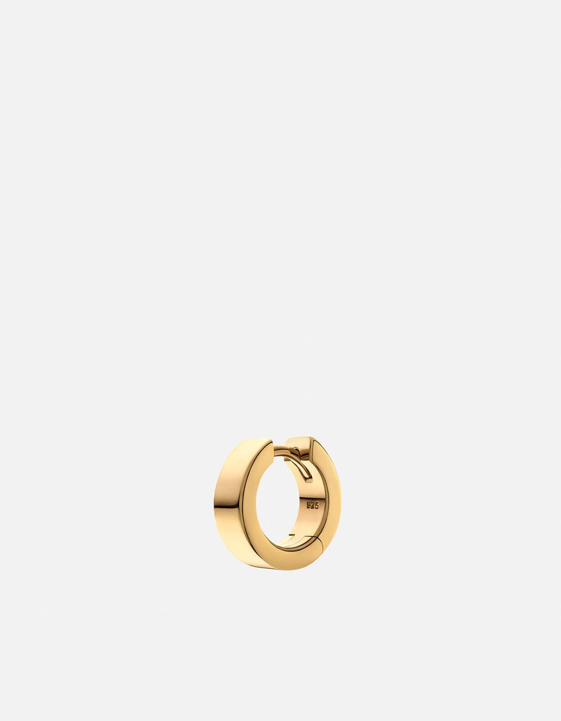 Miansai Earrings 4mm Huggie Earring, Gold Vermeil Polished Gold / Single