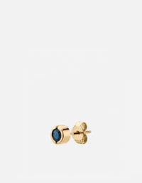 Miansai Earrings Kali Stud Earring, 14k Gold/Blue Sapphire Blue / Single