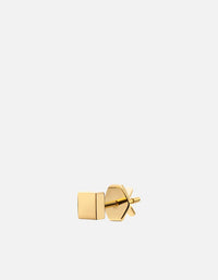 Miansai Earrings Cube Stud Earring, Gold Vermeil Polished Gold / Single