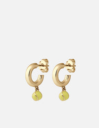 Miansai Earrings Doubles Hoops, Gold Vermeil w/Enamel Polished Gold / Pair