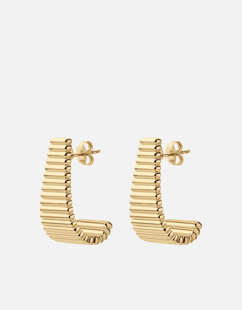 Miansai Earrings Nia Earrings, Gold Plated Polished Gold / Pair