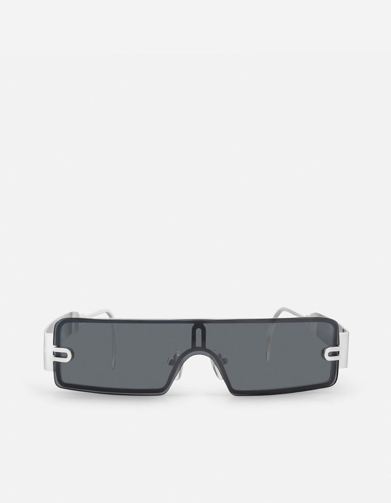 Miansai Sunglasses Lumis Rectangular Frameless Sunglasses, Sterling Silver Polished Silver / O/S